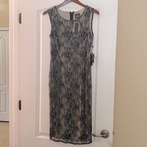 ADRIANNA PAPELL BEADED COCKTAIL DRESS-NWT-6